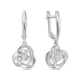 Золотые серьги c бриллиантами