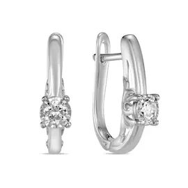 Золотые серьги c бриллиантами