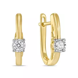 Золотые серьги c бриллиантами