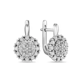 Золотые Серьги c бриллиантами