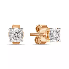 Золотые серьги c бриллиантами