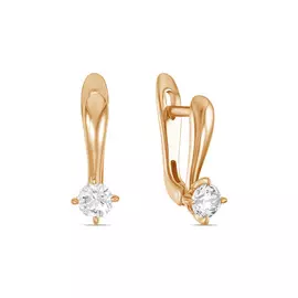 Золотые Серьги c бриллиантами