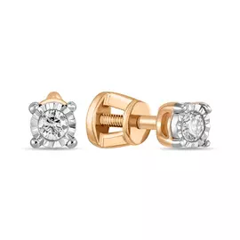 Золотые серьги c бриллиантами