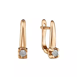 Золотые Серьги c бриллиантами