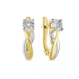 Золотые серьги c бриллиантами