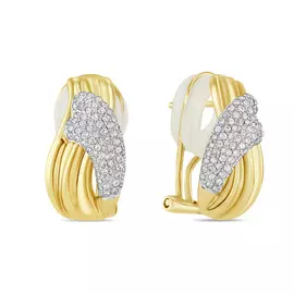 Золотые Серьги c бриллиантами