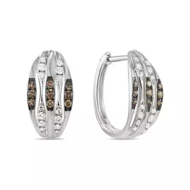 Золотые Серьги c бриллиантами