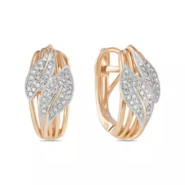 Золотые Серьги c бриллиантами