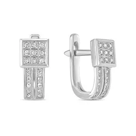 Золотые Серьги c бриллиантами