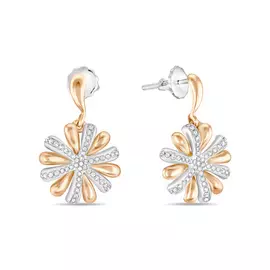 Золотые Серьги c бриллиантами