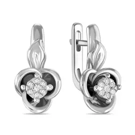 Золотые Серьги c бриллиантами