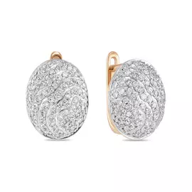 Золотые Серьги c бриллиантами