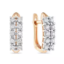 Золотые Серьги c бриллиантами