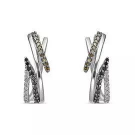 Золотые серьги c бриллиантами