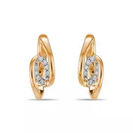 Золотые серьги c бриллиантами