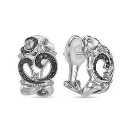 Золотые серьги c бриллиантами