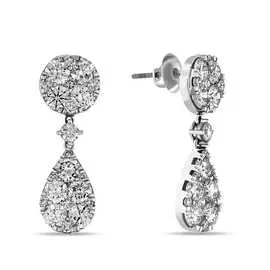 Золотые серьги c бриллиантами