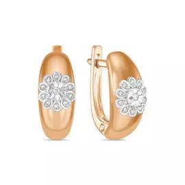 Золотые серьги c бриллиантами