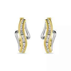 Золотые серьги c бриллиантами