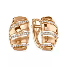 Золотые серьги c бриллиантами