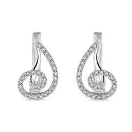 Золотые серьги c бриллиантами