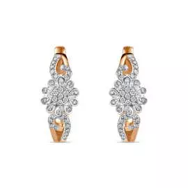 Золотые серьги c бриллиантами