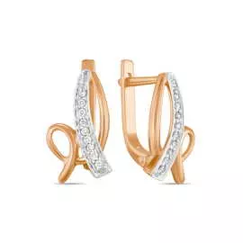 Золотые серьги c бриллиантами