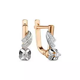 Золотые серьги c бриллиантами