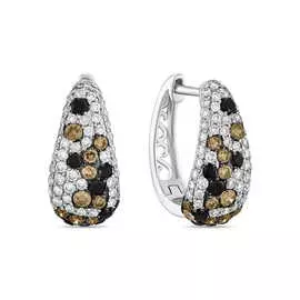 Золотые серьги c бриллиантами