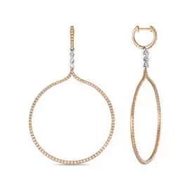 Золотые серьги c бриллиантами