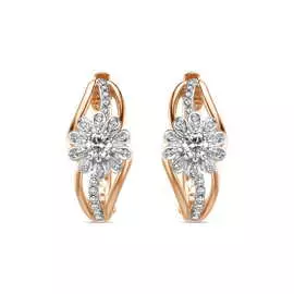 Золотые серьги c бриллиантами