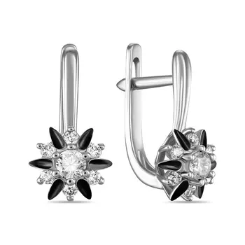 Золотые серьги c бриллиантами