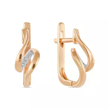 Золотые серьги c бриллиантами