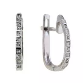 Золотые серьги c бриллиантами