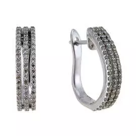 Золотые серьги c бриллиантами