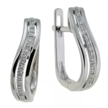 Золотые Серьги c бриллиантами