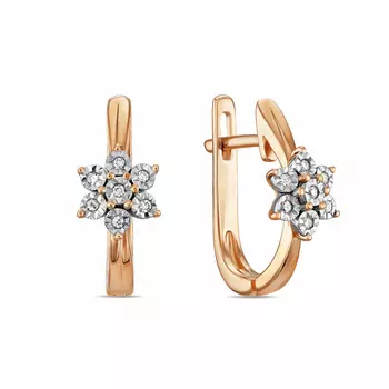 Золотые серьги c бриллиантами