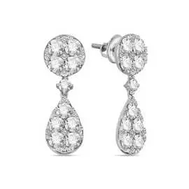 Золотые серьги c бриллиантами