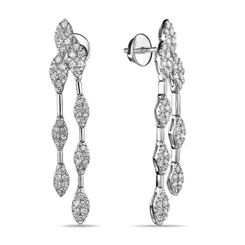 Золотые серьги c бриллиантами