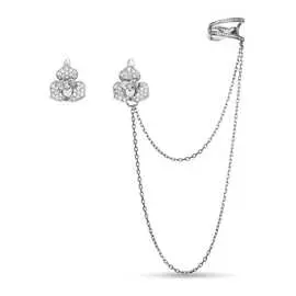 Золотые серьги c бриллиантами