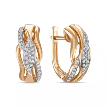 Золотые серьги c бриллиантами