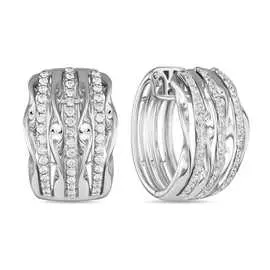 Золотые серьги c бриллиантами