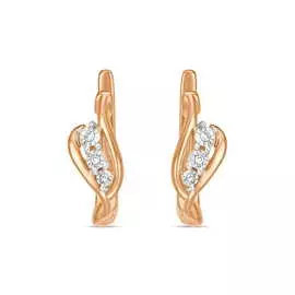 Золотые серьги c бриллиантами