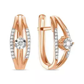 Золотые серьги c бриллиантами