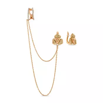 Золотые серьги c бриллиантами