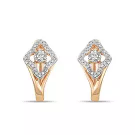 Золотые серьги c бриллиантами