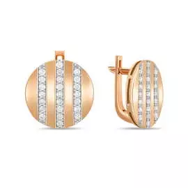 Золотые серьги c бриллиантами