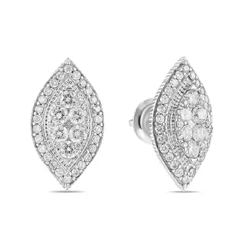 Золотые серьги c бриллиантами