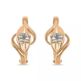 Золотые серьги c бриллиантами