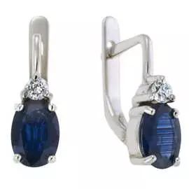 Золотые серьги c бриллиантами